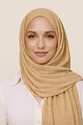 Weicher Soft Crinkle Schal für Damen in der Farbe Gelb von SE MERCI

