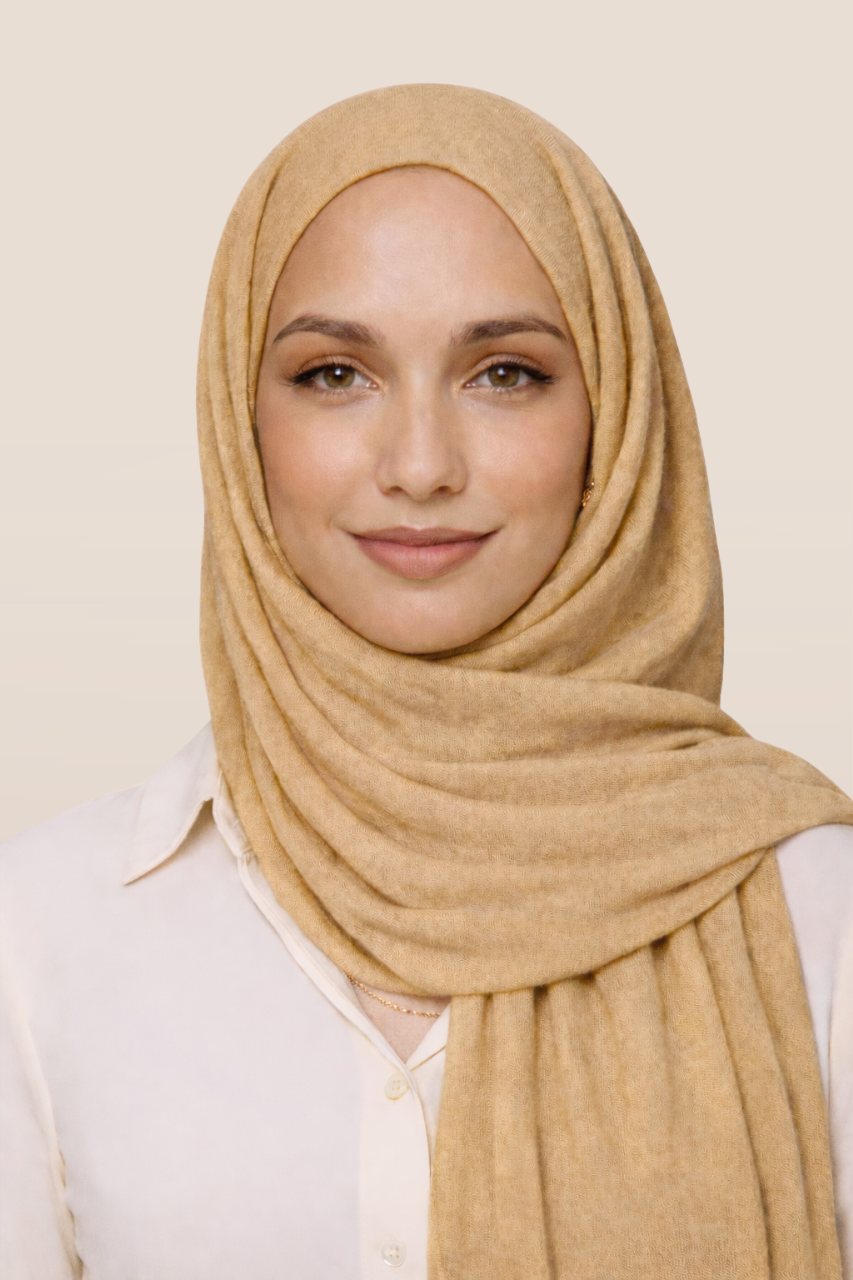 Weicher Soft Crinkle Schal für Damen in der Farbe Gelb von SE MERCI
