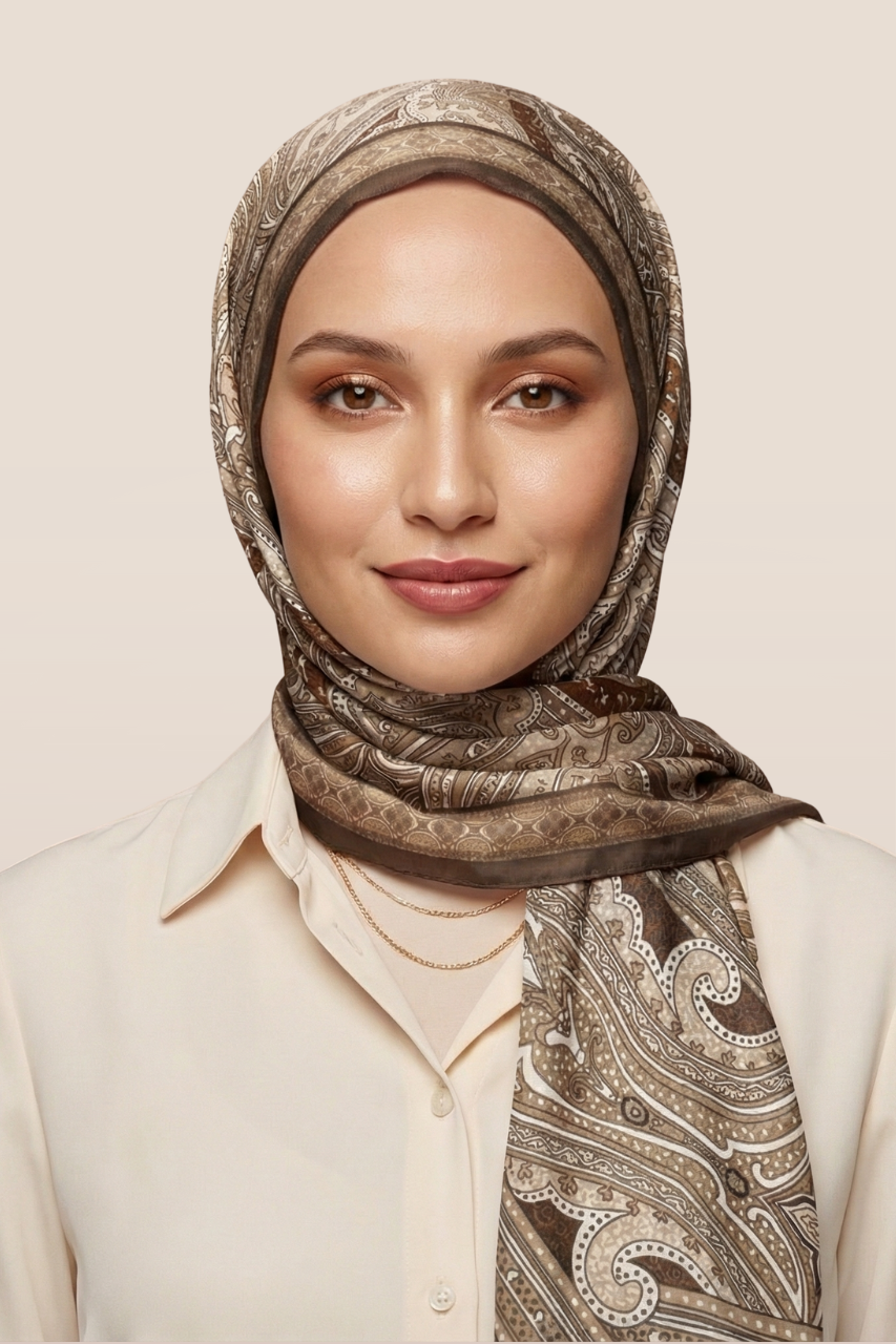 Marrakesch Kopftuch mit orientalischen Mustern – vielseitig tragbar als Schal oder Kopfbedeckung für elegante und besondere Looks